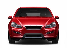 Red sports car test listing