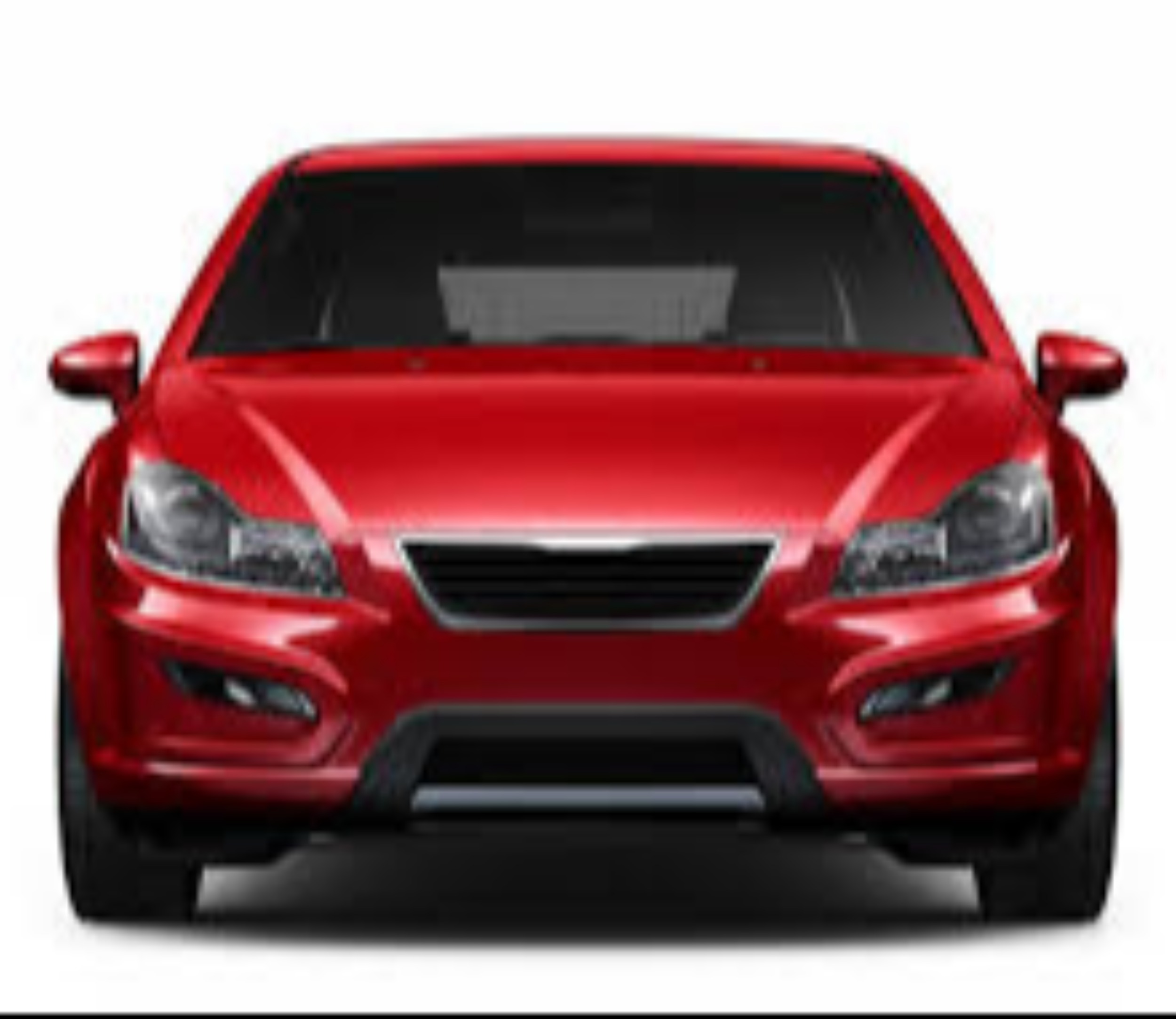 Red test car